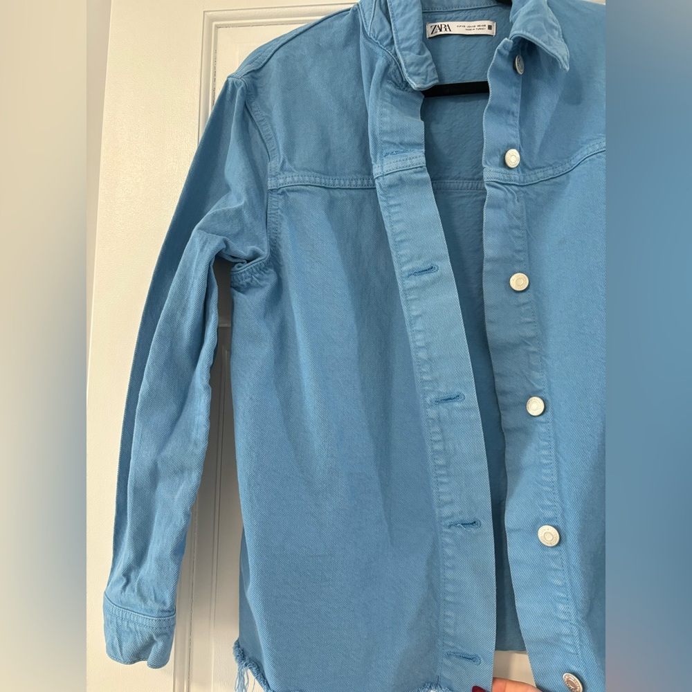 Solid Light Blue Jacket - image 3
